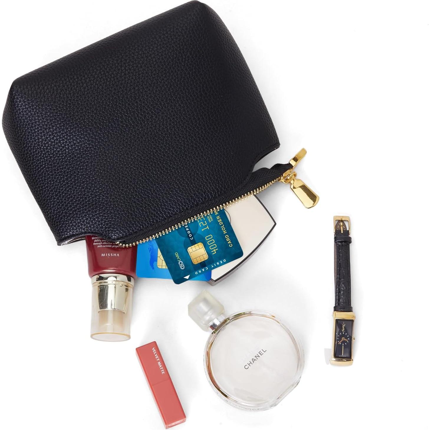 Monedero de Cuero PU VMEECARL Negro - Compacto y Unisex