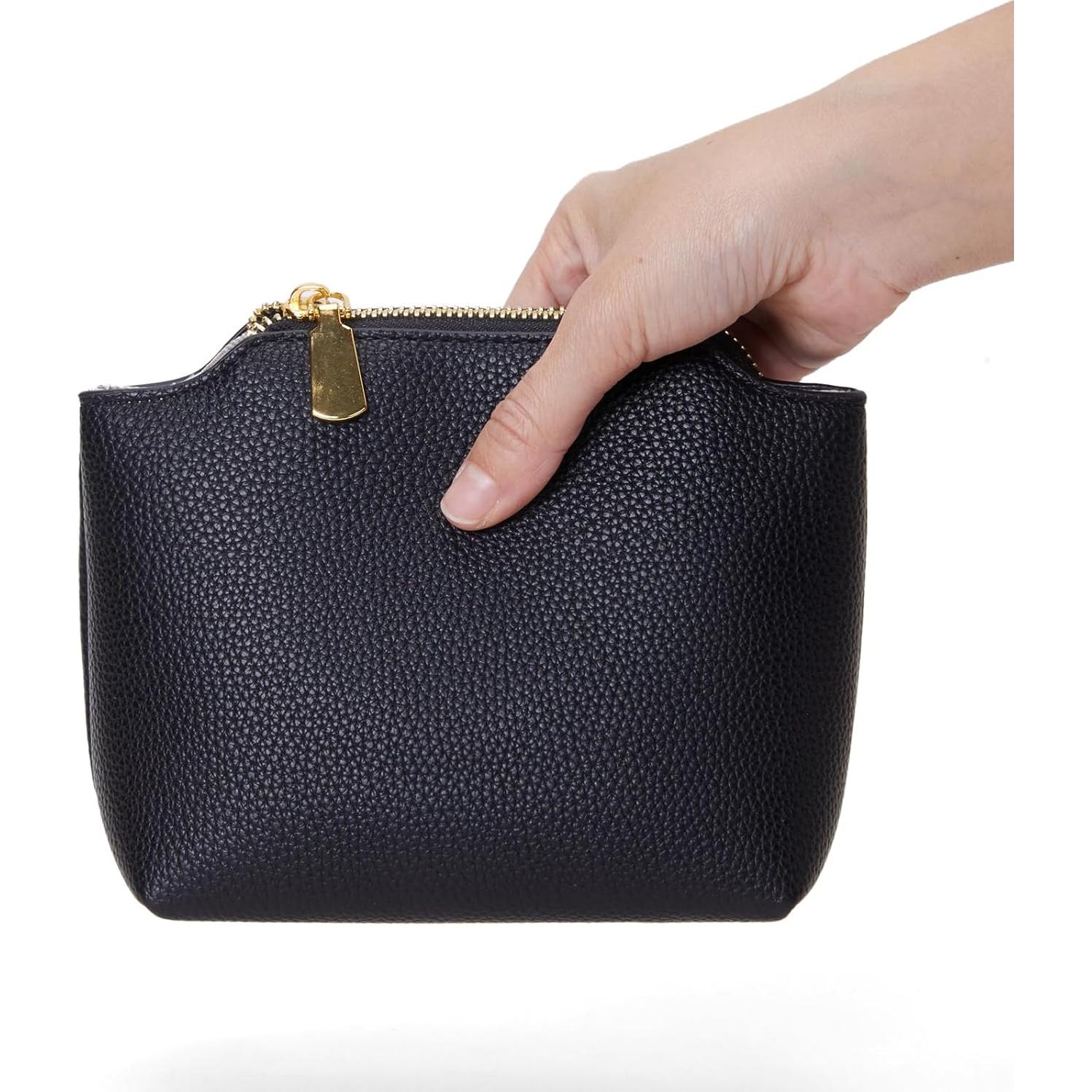 Monedero de Cuero PU VMEECARL Negro - Compacto y Unisex