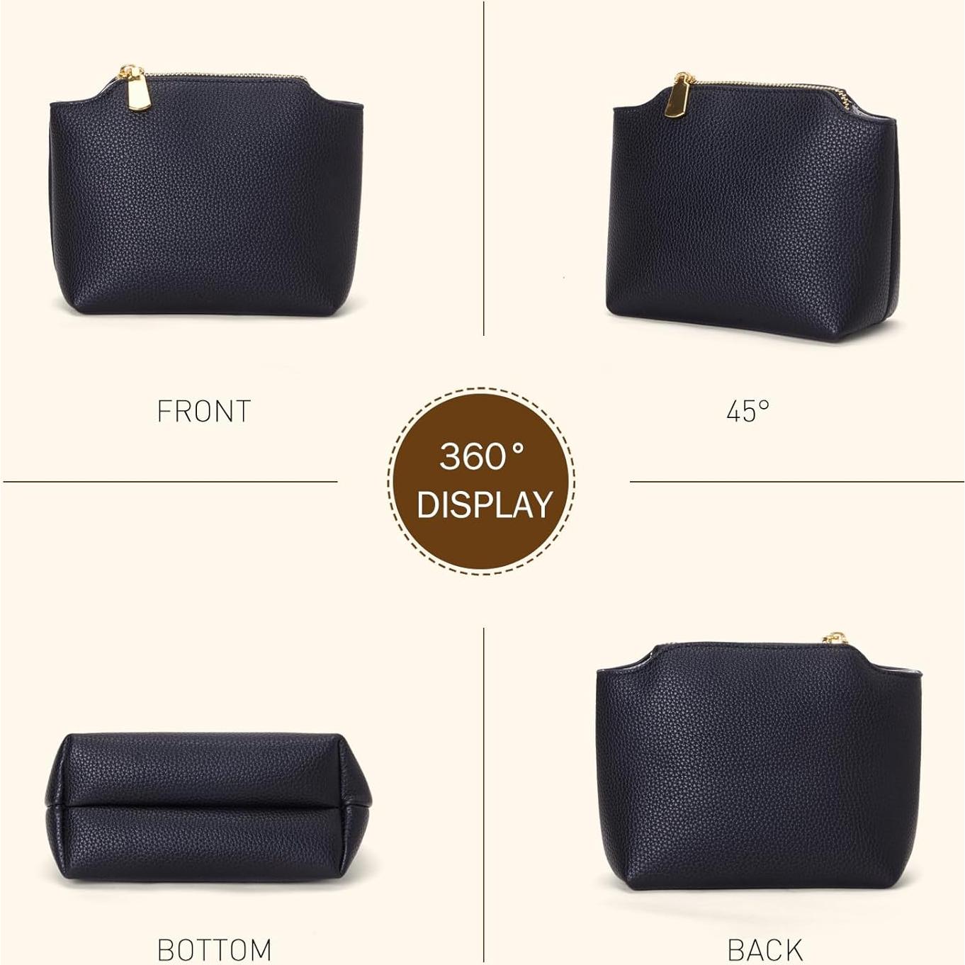 Monedero de Cuero PU VMEECARL Negro - Compacto y Unisex