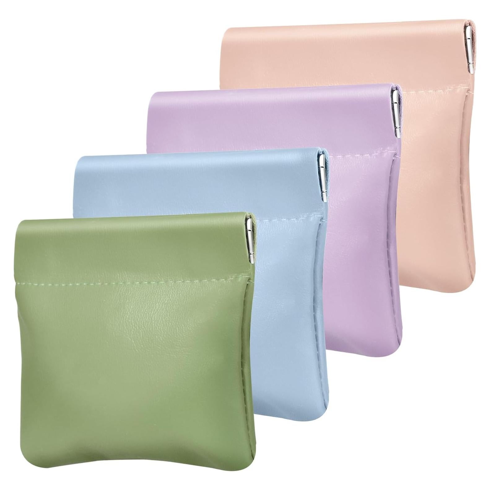 Monedero de Cuero PU ISKYBOB 4 Pcs Mini Organizador 8x8cm