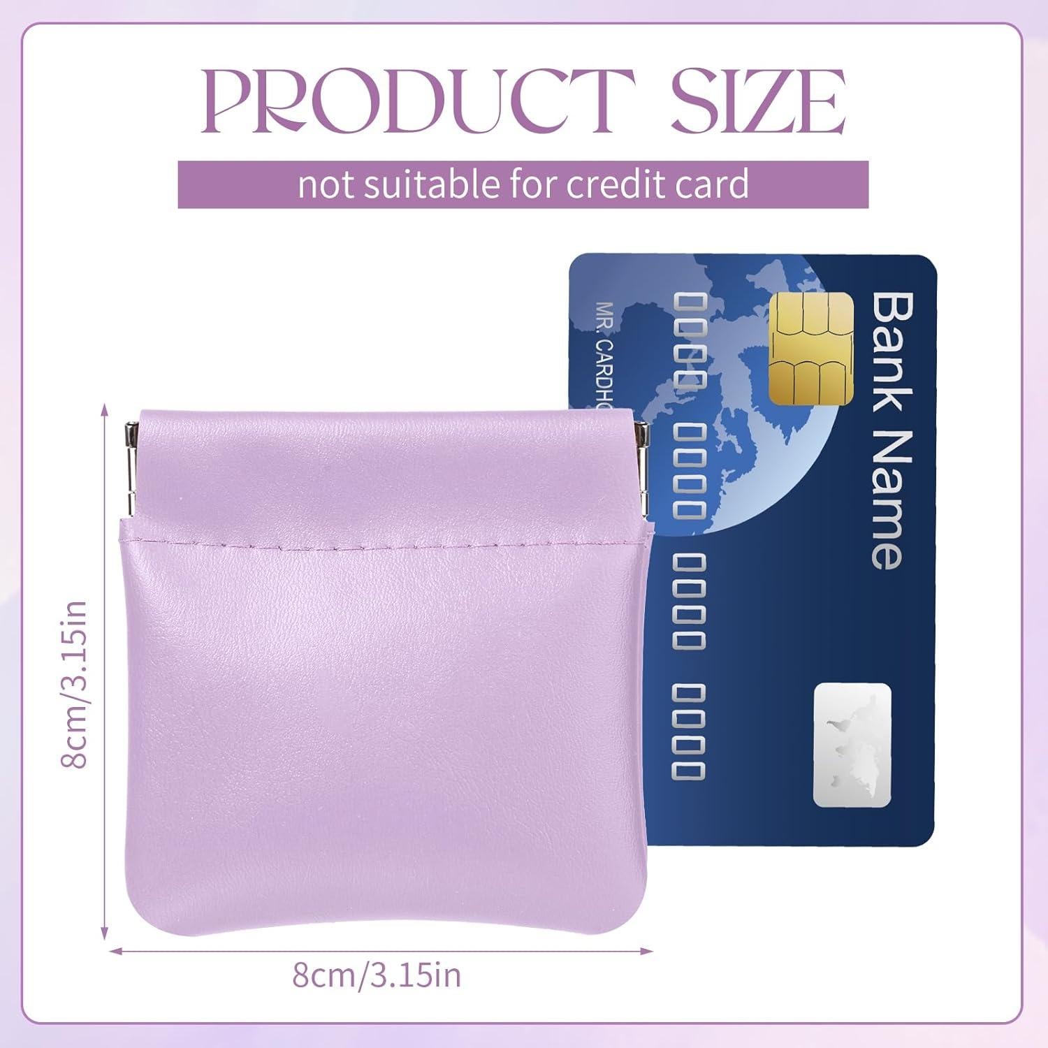 Monedero de Cuero PU ISKYBOB 4 Pcs Mini Organizador 8x8cm