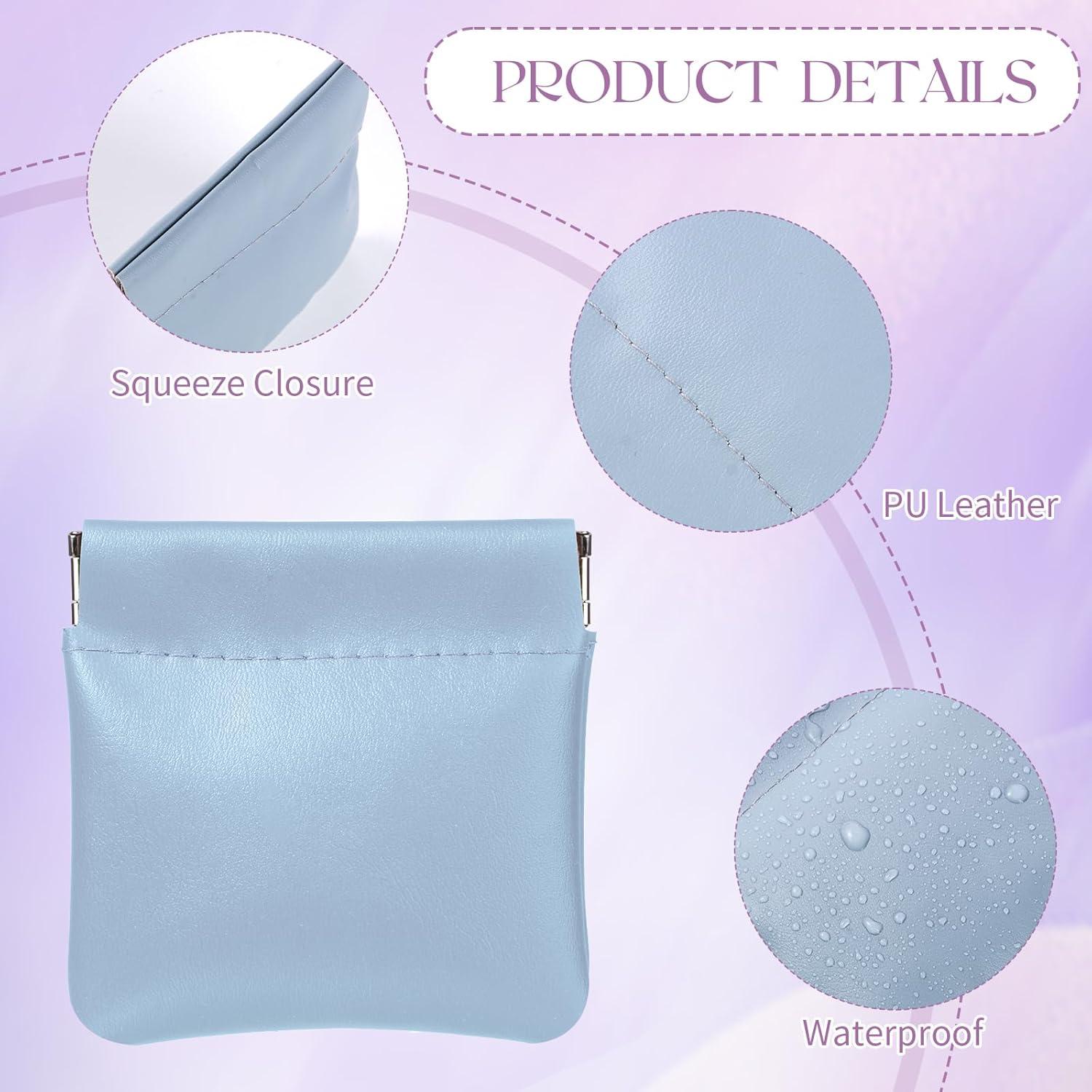 Monedero de Cuero PU ISKYBOB 4 Pcs Mini Organizador 8x8cm