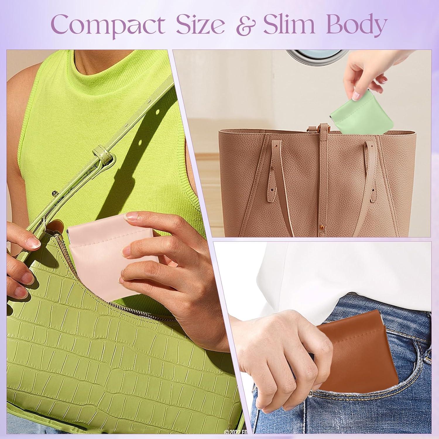 Monedero de Cuero PU ISKYBOB 4 Pcs Mini Organizador 8x8cm