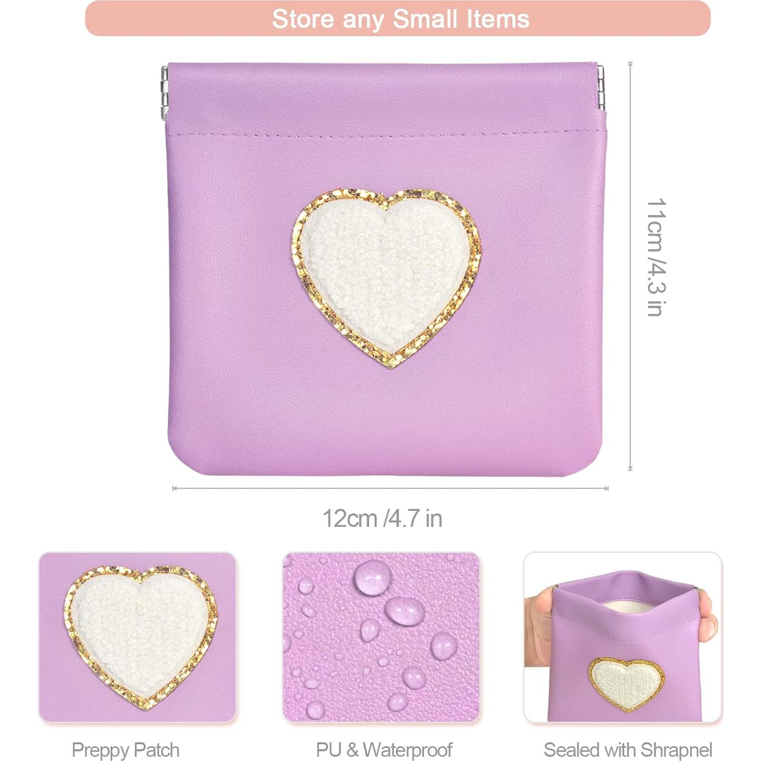 Monedero Cosmético 2 Pack Cuero PU Impermeable Azul Púrpura