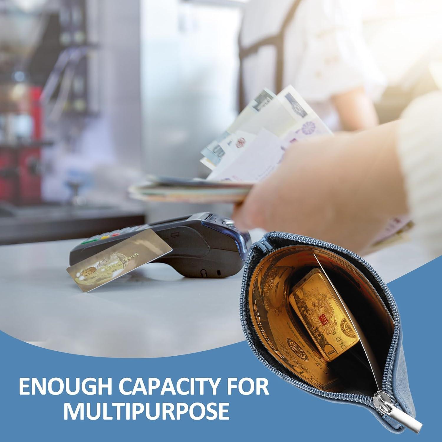 Monedero de Cuero Simarro con Cremallera - Set 3 Piezas