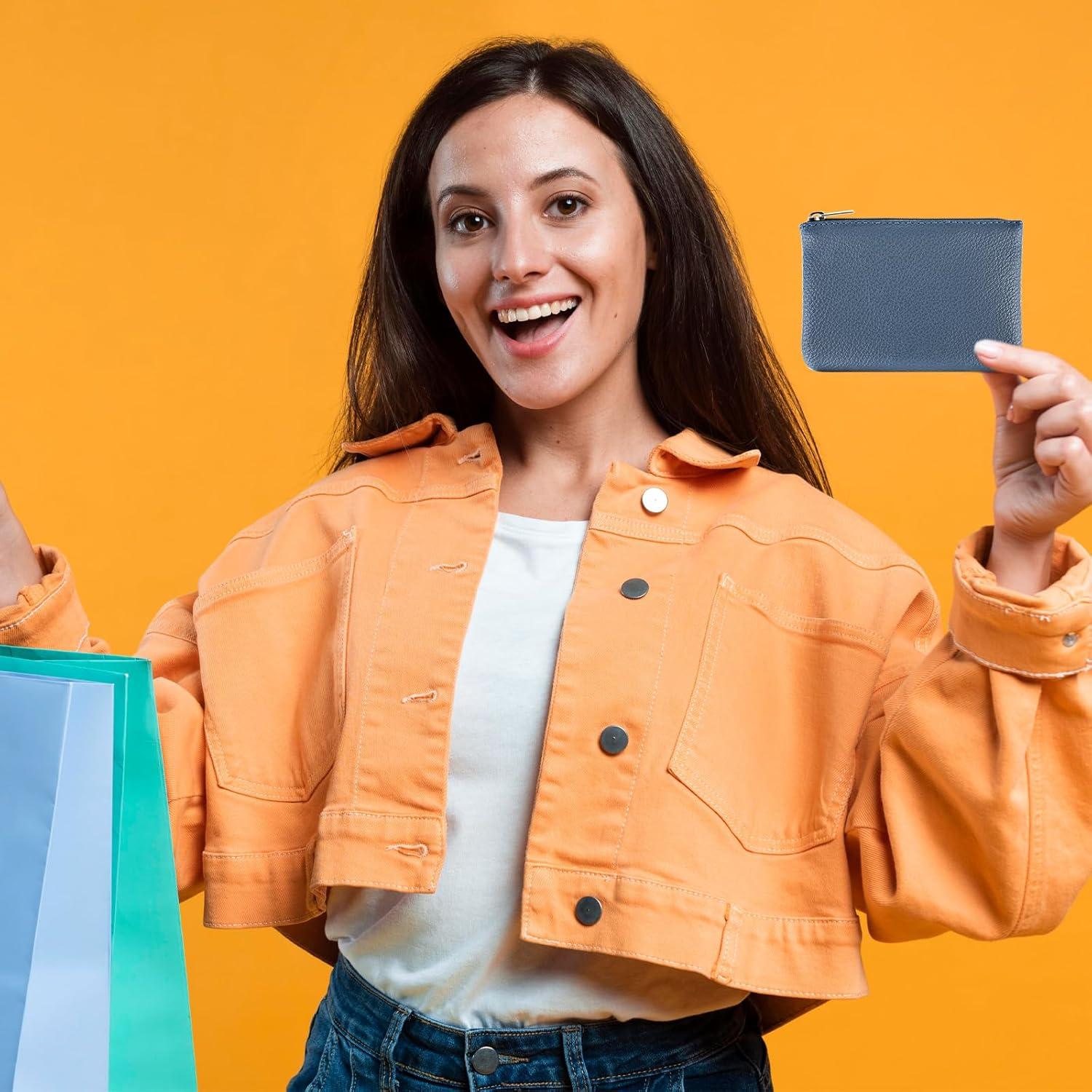 Monedero de Cuero Simarro con Cremallera - Set 3 Piezas