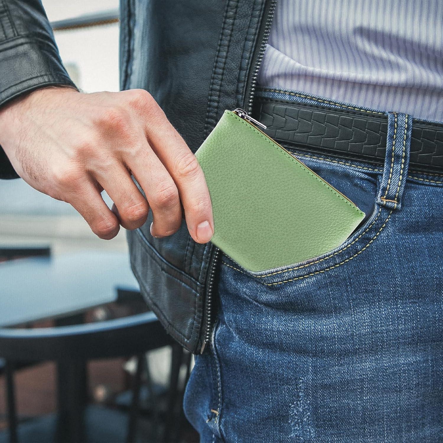 Monedero de Cuero Simarro con Cremallera - Set 3 Piezas