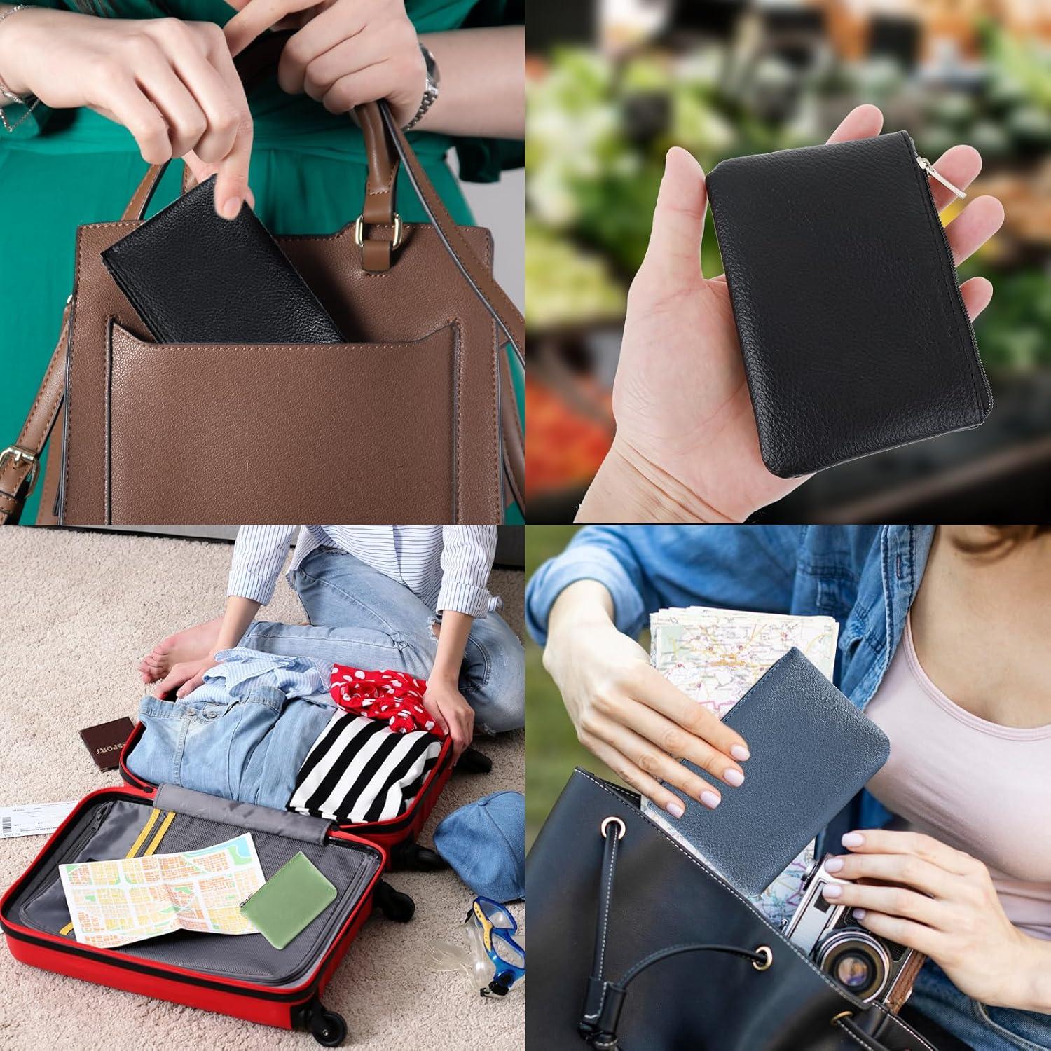 Monedero de Cuero Simarro con Cremallera - Set 3 Piezas