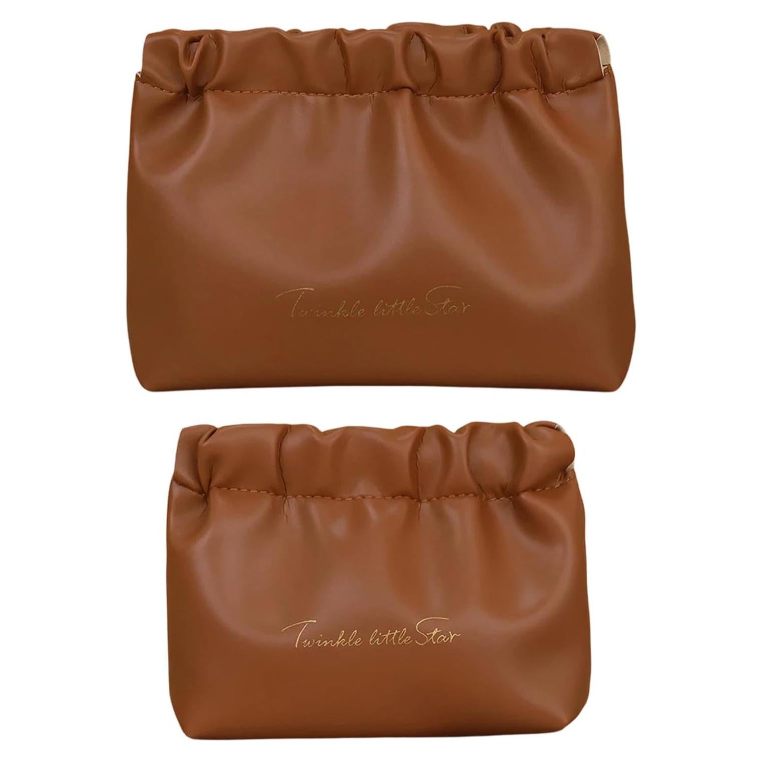 Estuche de Maquillaje Duleylv 2 Pcs Impermeable Marrón