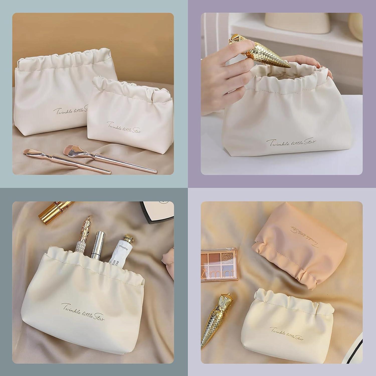 Estuche de Maquillaje Duleylv 2 Pcs Impermeable Marrón