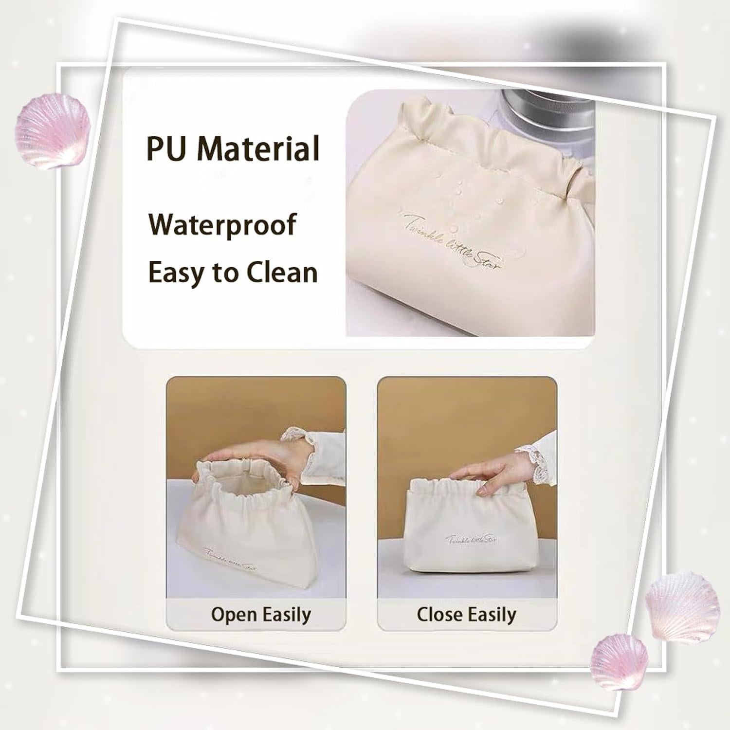 Estuche de Maquillaje Duleylv 2 Pcs Impermeable Marrón