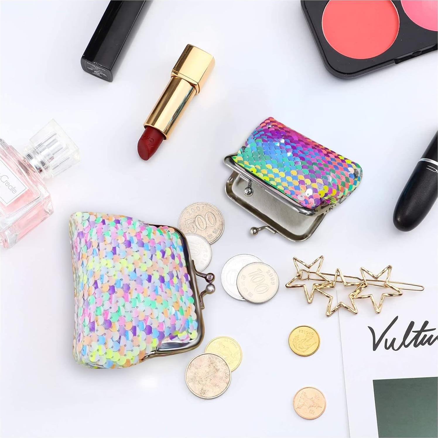 Monedero FuninCrea Doble Cara Lentejuelas 9x7 cm para Mujeres