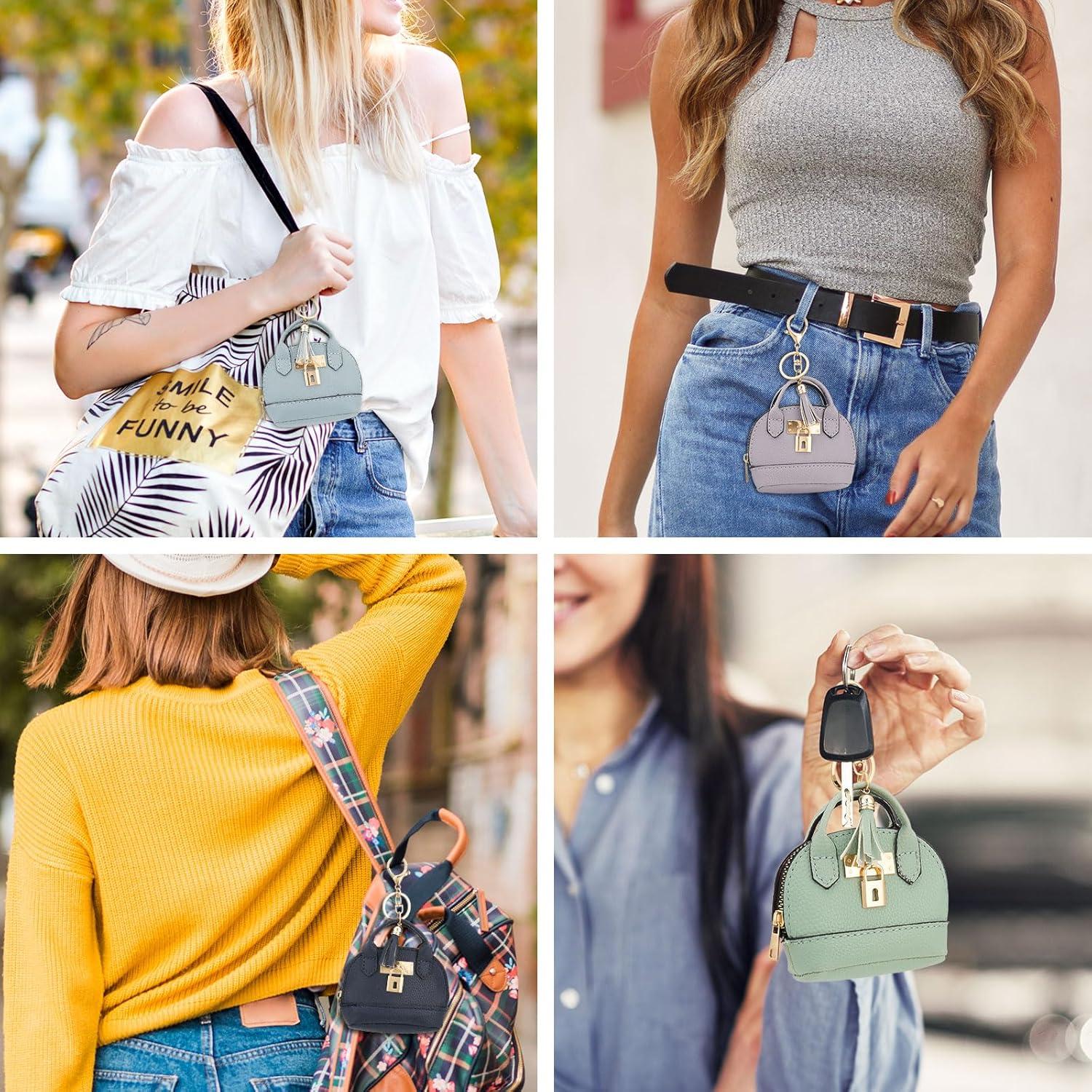 Llavero Mochila Mini Woziah Verde para Mujer - Monedero Compacto