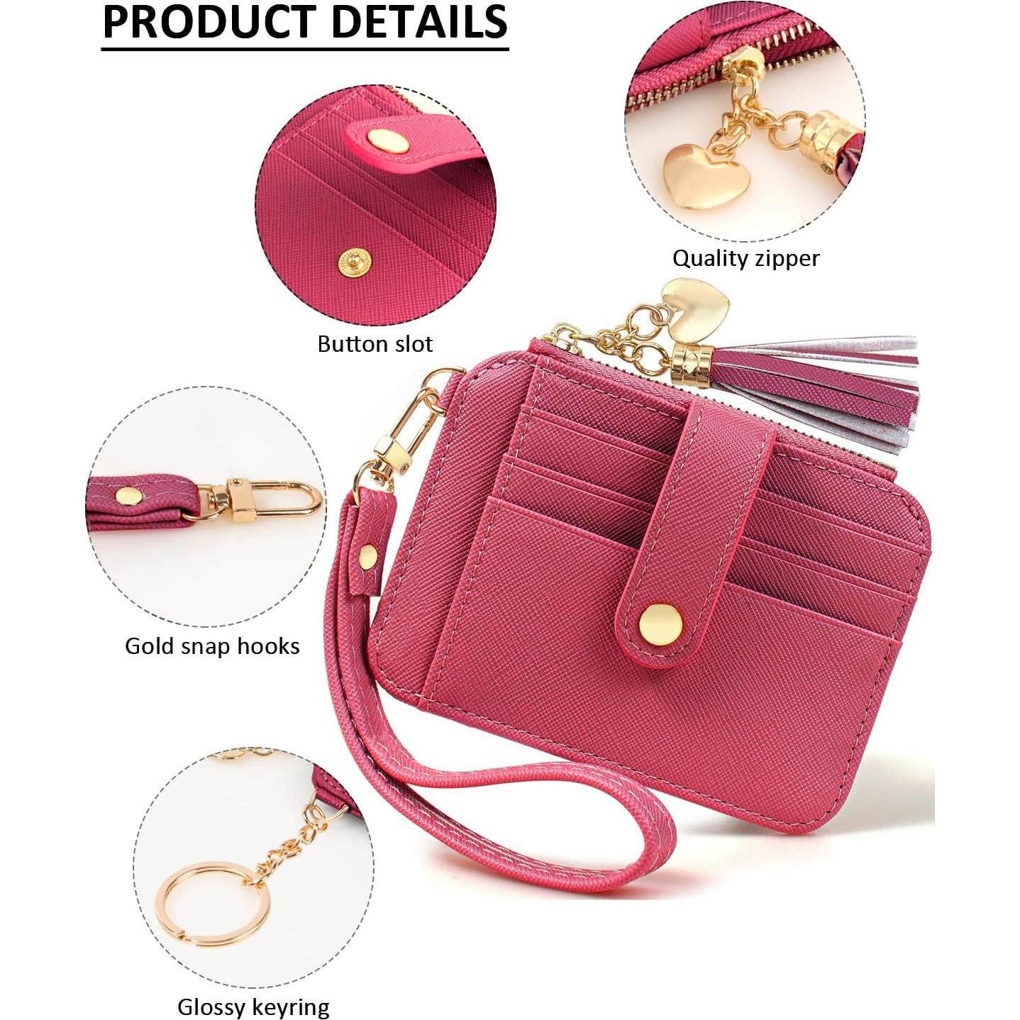 Estuche para Tarjetas KOTORA con Llavero de Muñeca Rojo