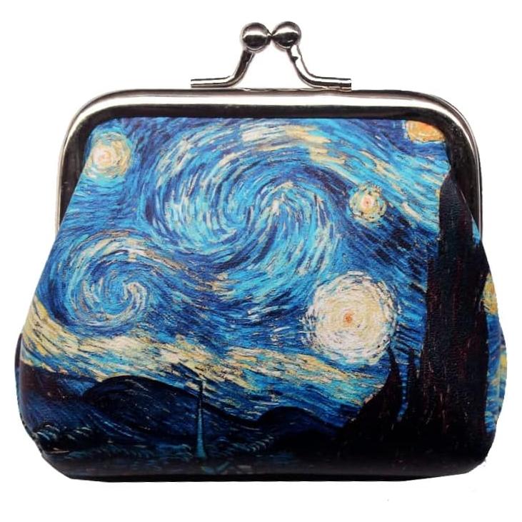 Monedero Mini Adam Victor Azul con Cierre Clasp - 9.1x7.1cm