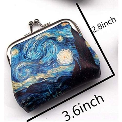 Monedero Mini Adam Victor Azul con Cierre Clasp - 9.1x7.1cm