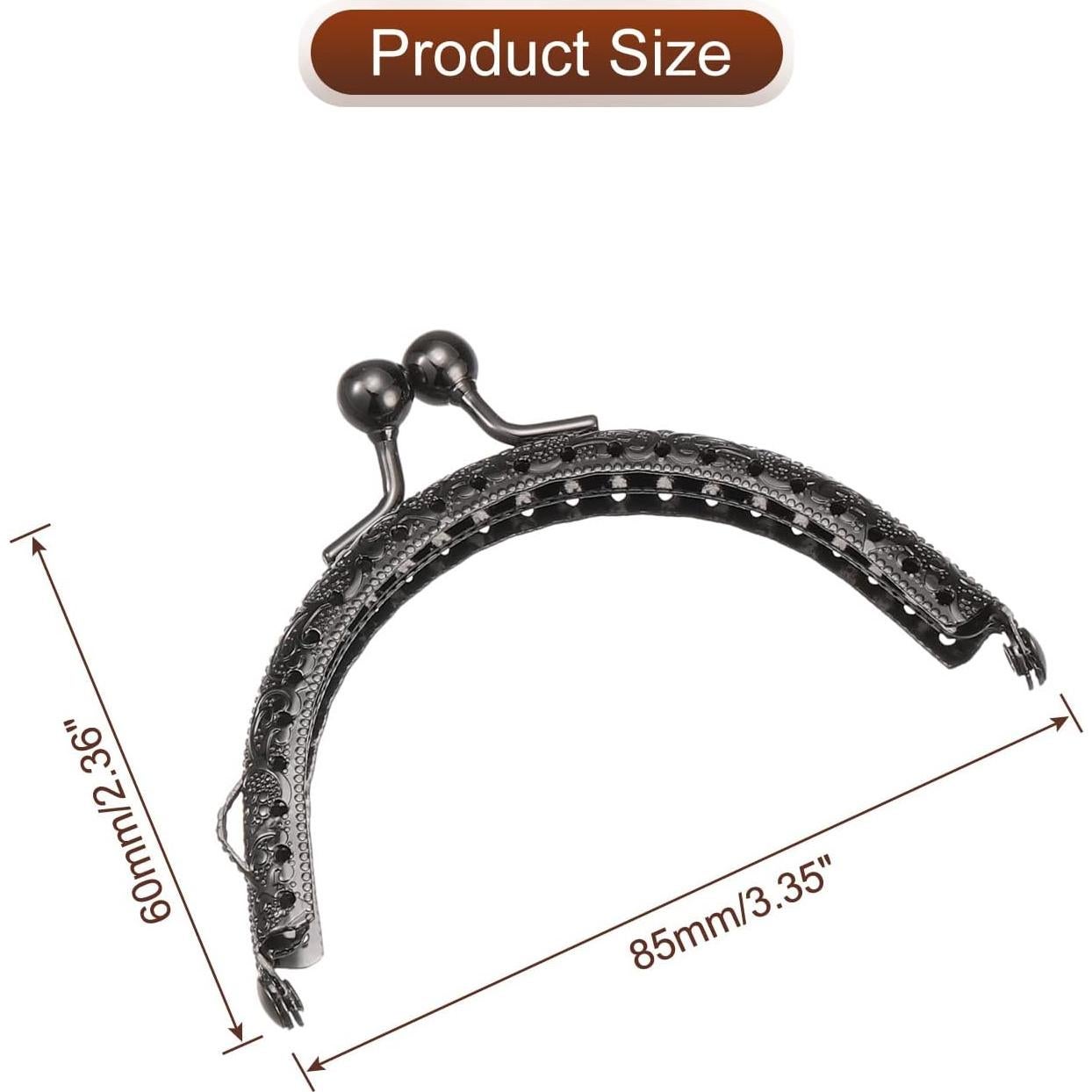 Marcos de Monedero de Metal uxcell 8.5 cm Negro 10 Pcs