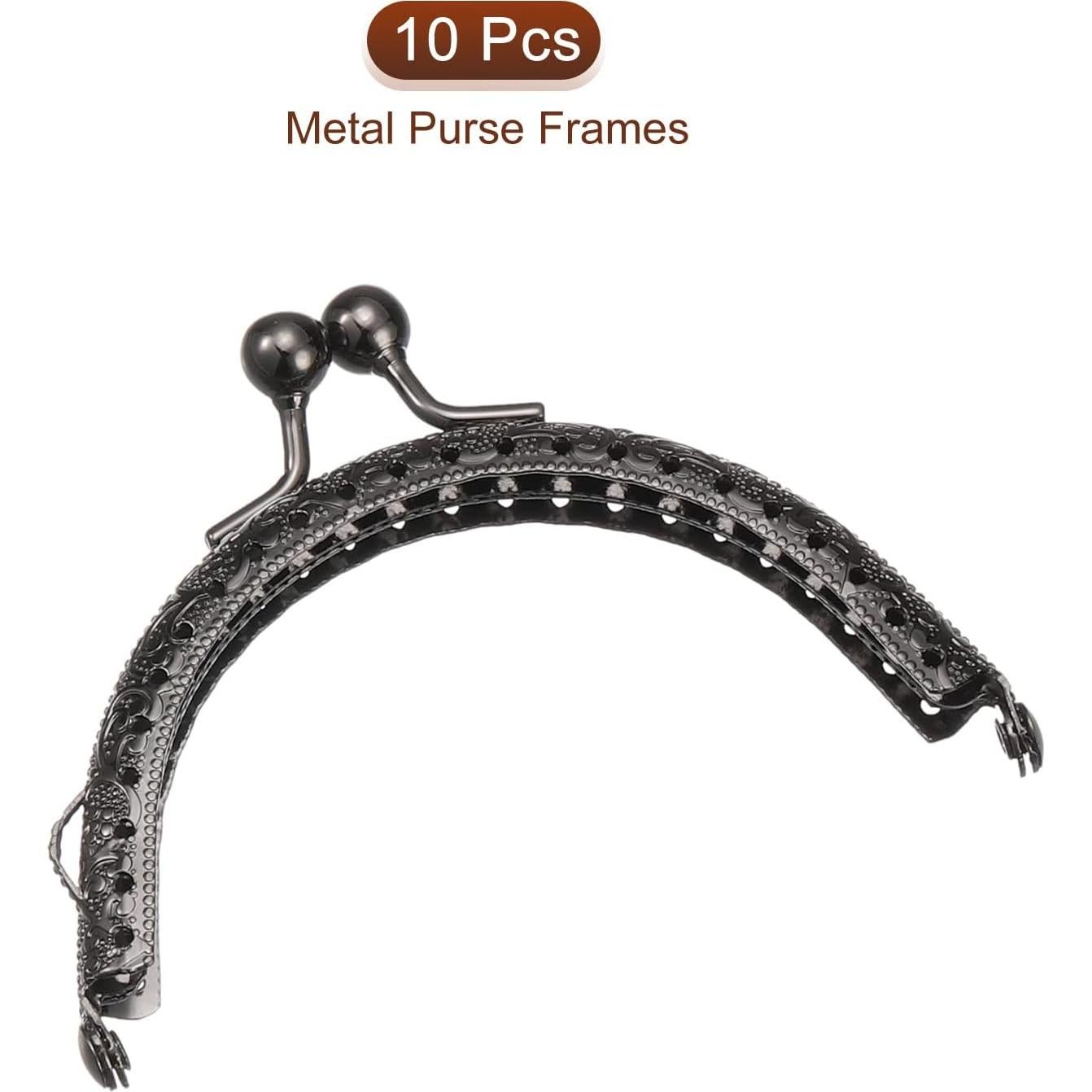 Marcos de Monedero de Metal uxcell 8.5 cm Negro 10 Pcs