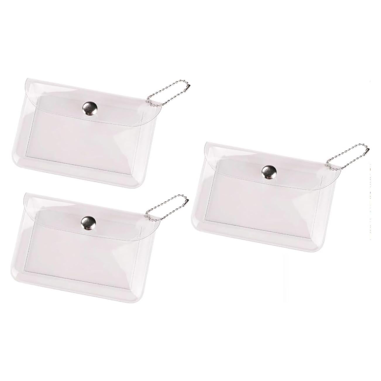 Set de 3 Carteras Transparentes con Llavero Jinshining