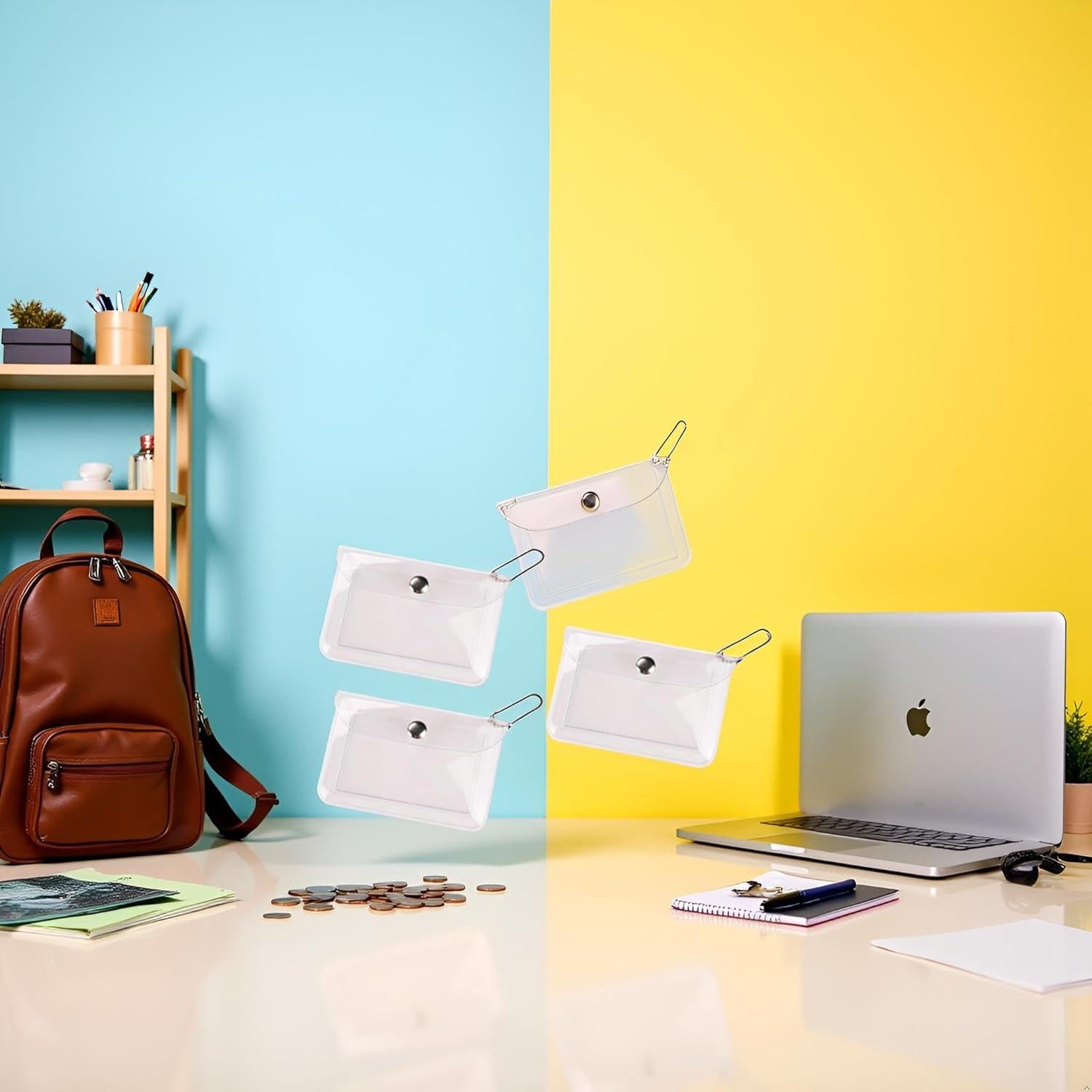 Set de 3 Carteras Transparentes con Llavero Jinshining