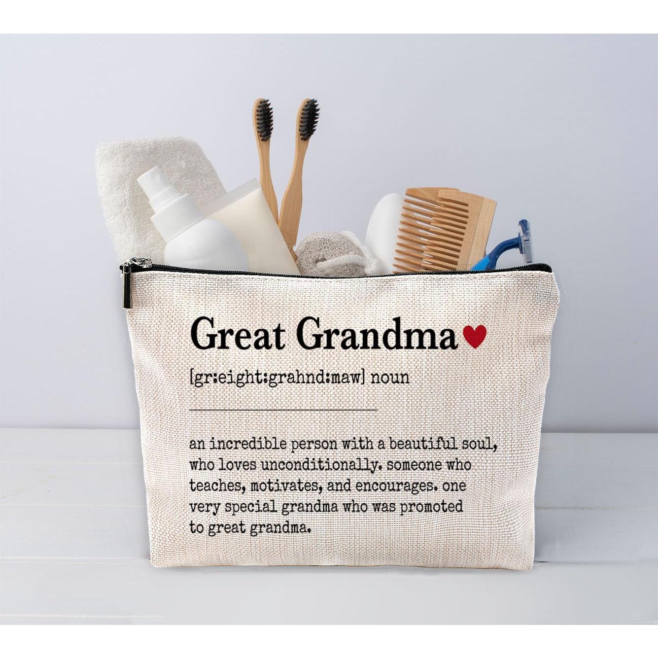 Bolsa de Maquillaje Sufamb Blanca para Abuela 25.4x19.05 cm