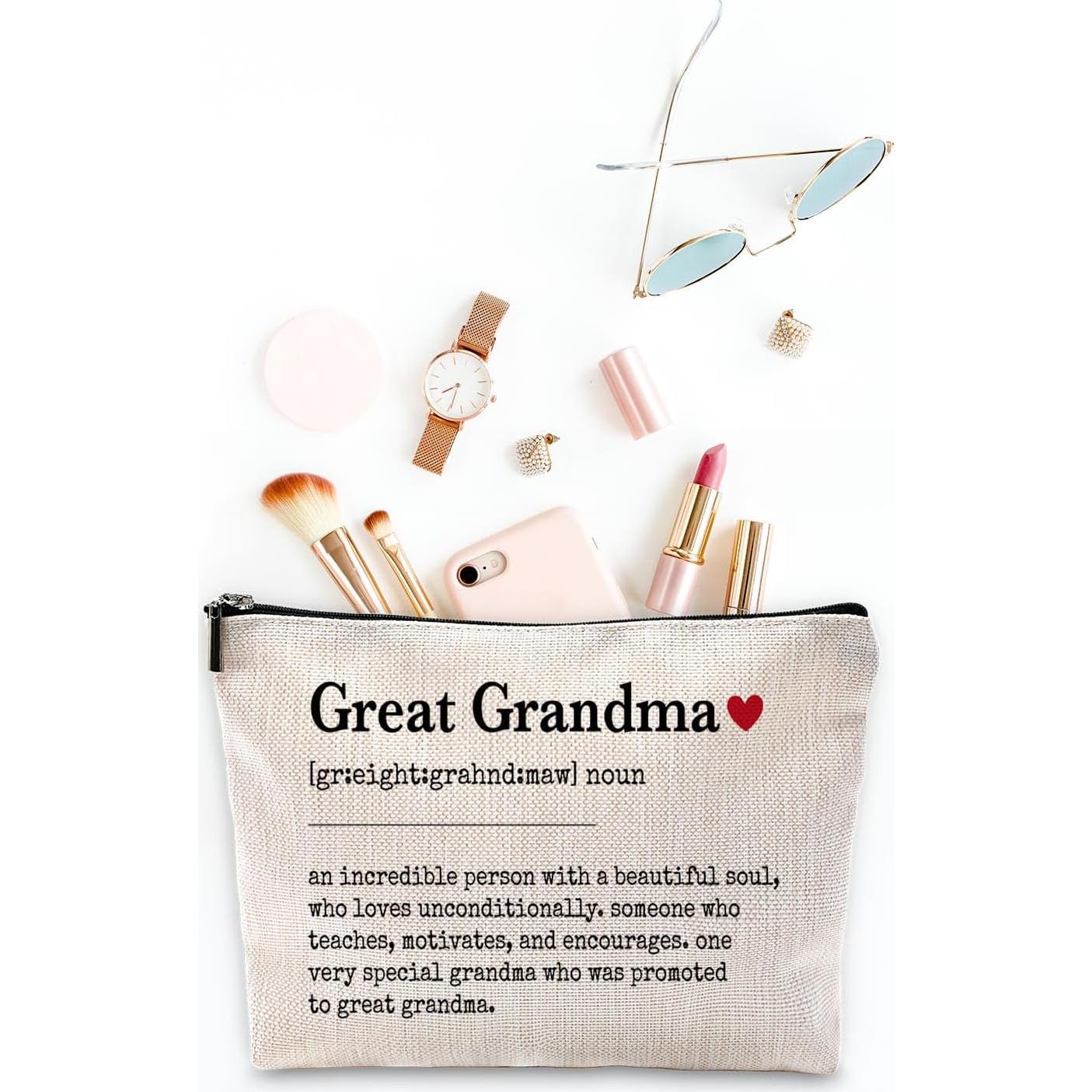 Bolsa de Maquillaje Sufamb Blanca para Abuela 25.4x19.05 cm