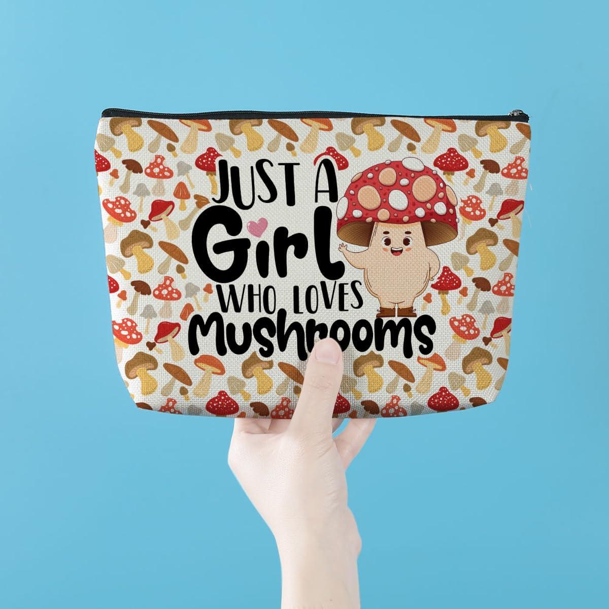 Bolsa Cosmética de Viaje Azteoiz - Diseño Champiñones 24.6x17.8cm