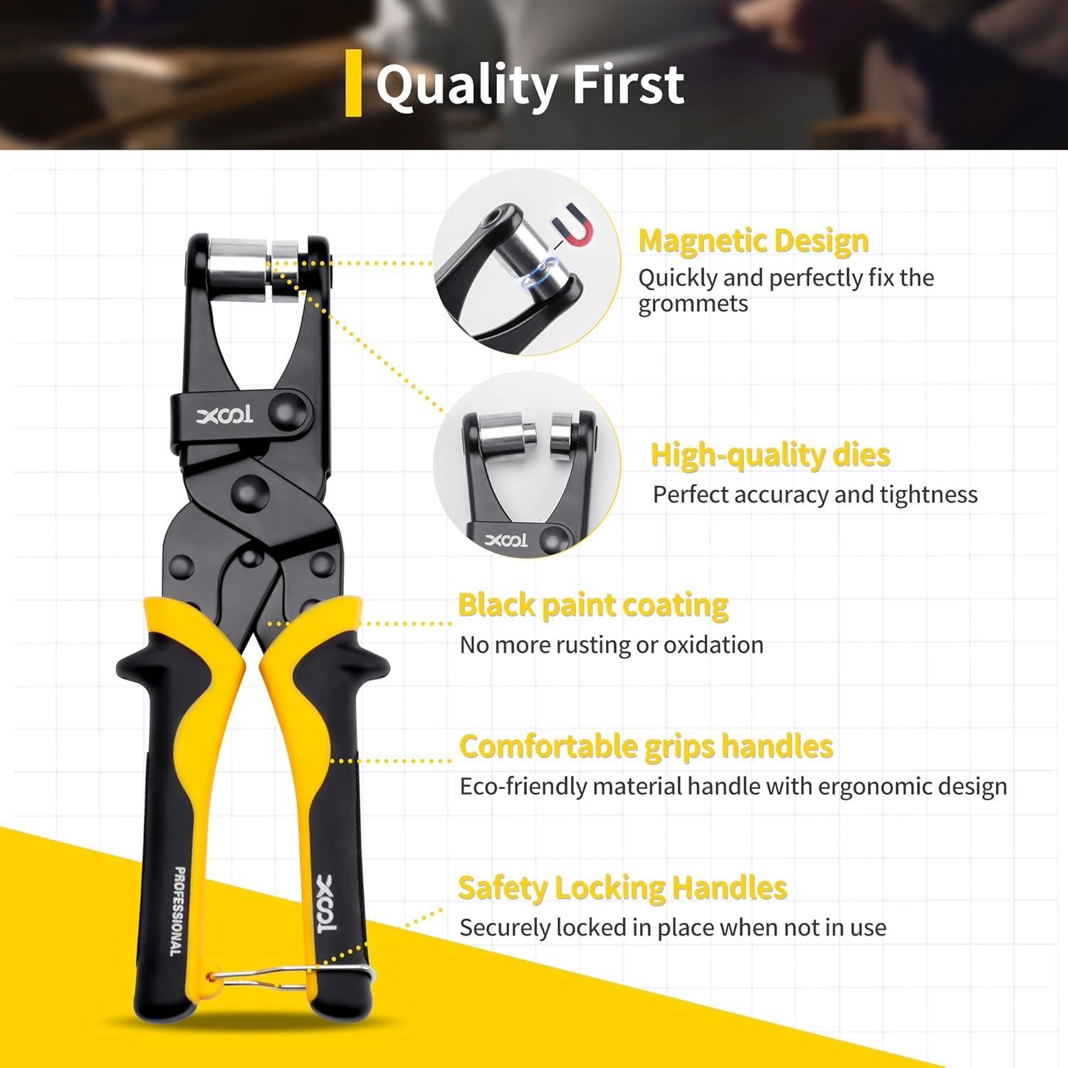 Kit de Herramientas para Ojetes XOOL 200PCS 10mm con Cortador