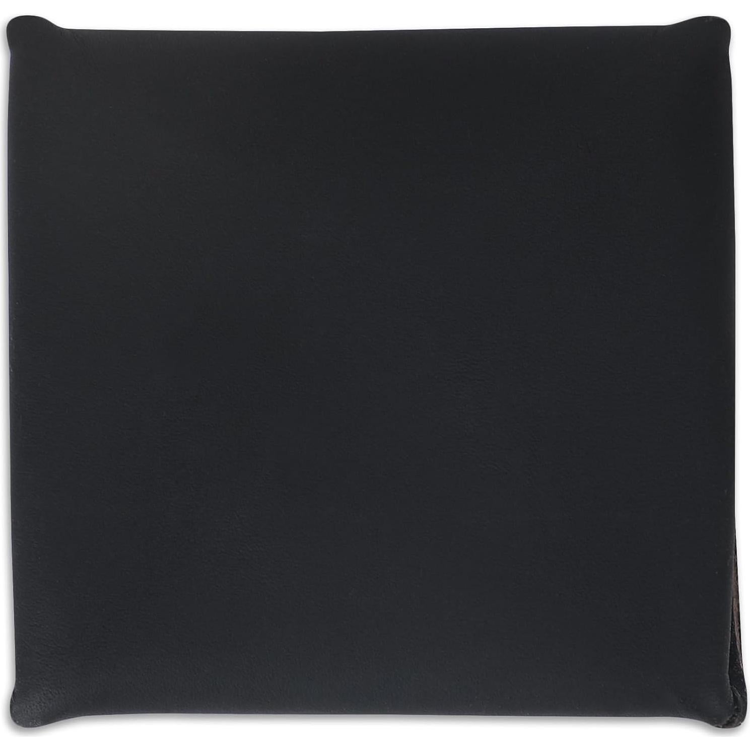 Monedero de Cuero Genuino CestAntiQ Squeeze Negro Compacto