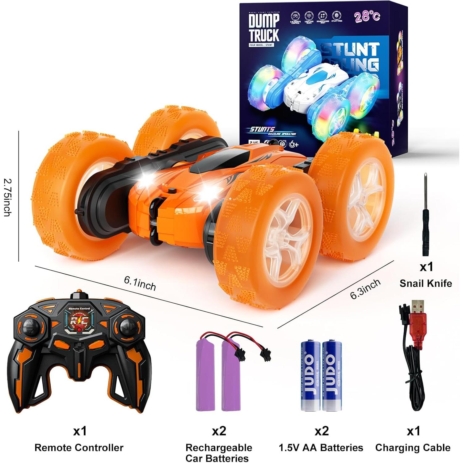 Coche RC Acrobático 4WD 2.4GHz con 2 Baterías 500mAh