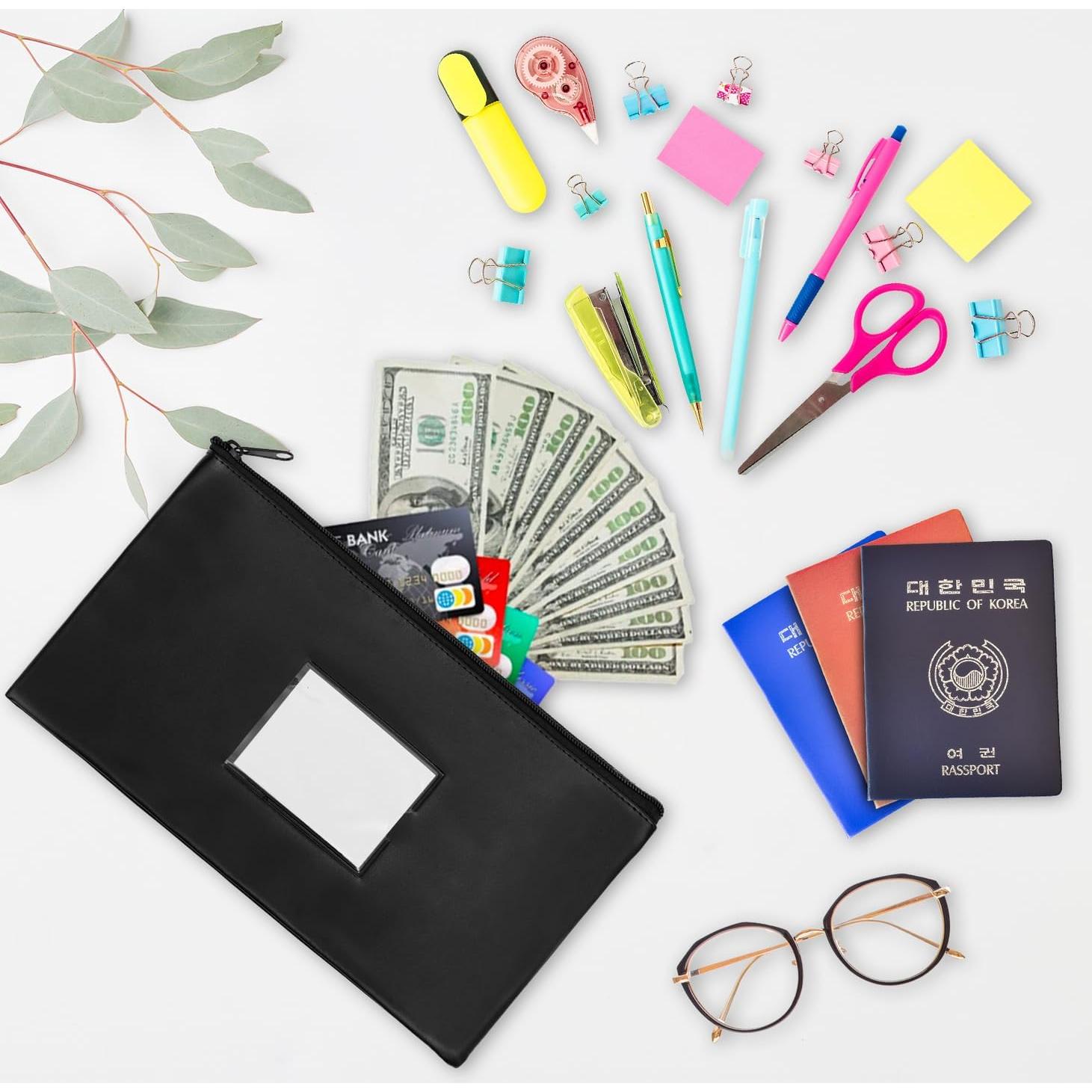 VOCHIC 6 Bolsas de Dinero Impermeables con Cremallera 27.94x15.49cm