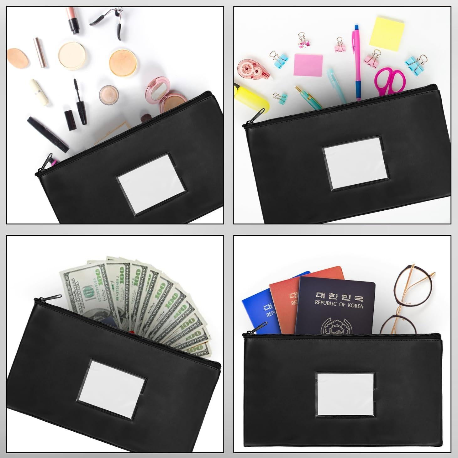 VOCHIC 6 Bolsas de Dinero Impermeables con Cremallera 27.94x15.49cm