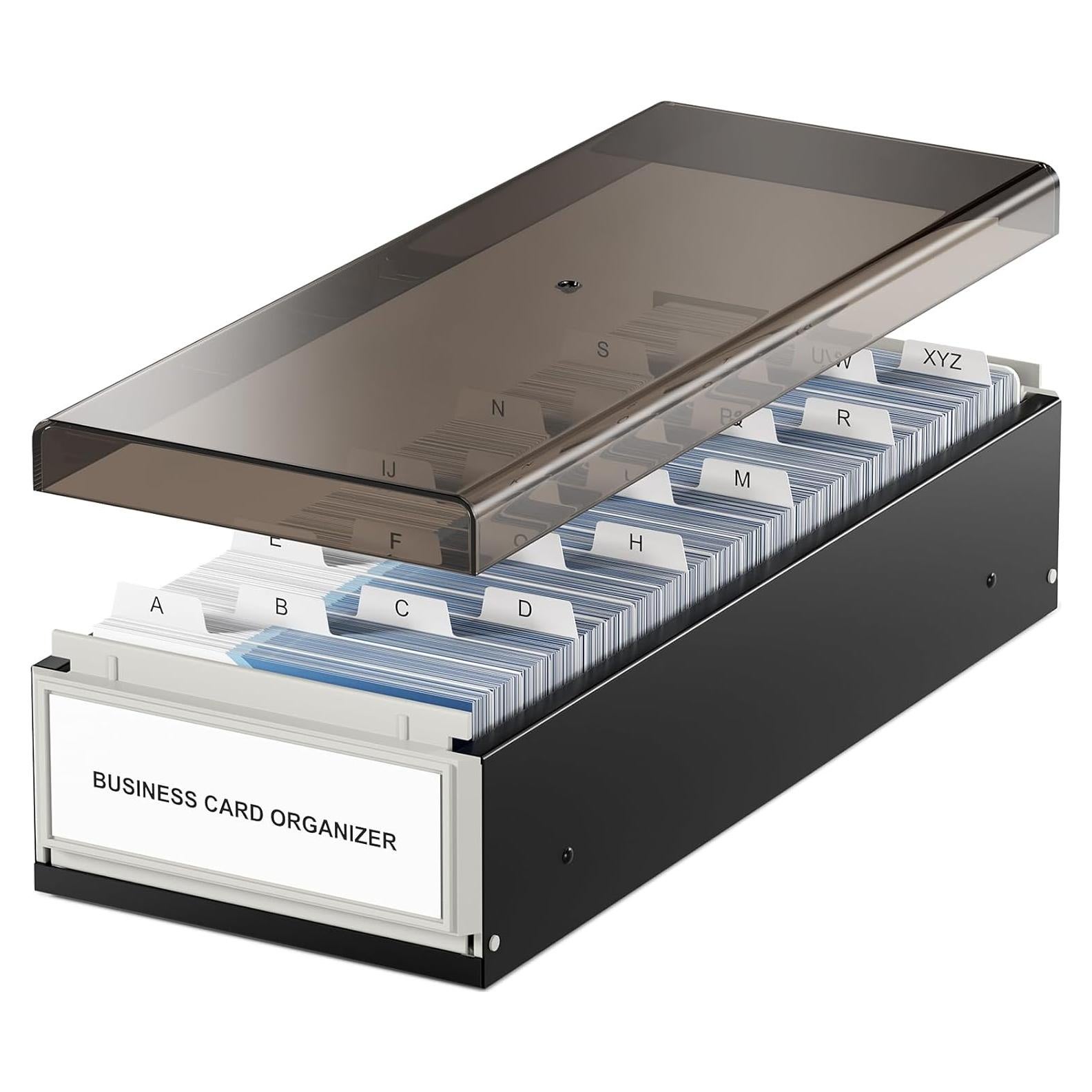 MaxGear Organizador de Tarjetas de Visita Negro 800 Capacidad