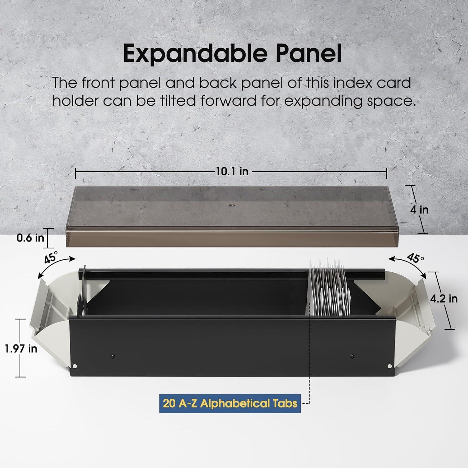 MaxGear Organizador de Tarjetas de Visita Negro 800 Capacidad