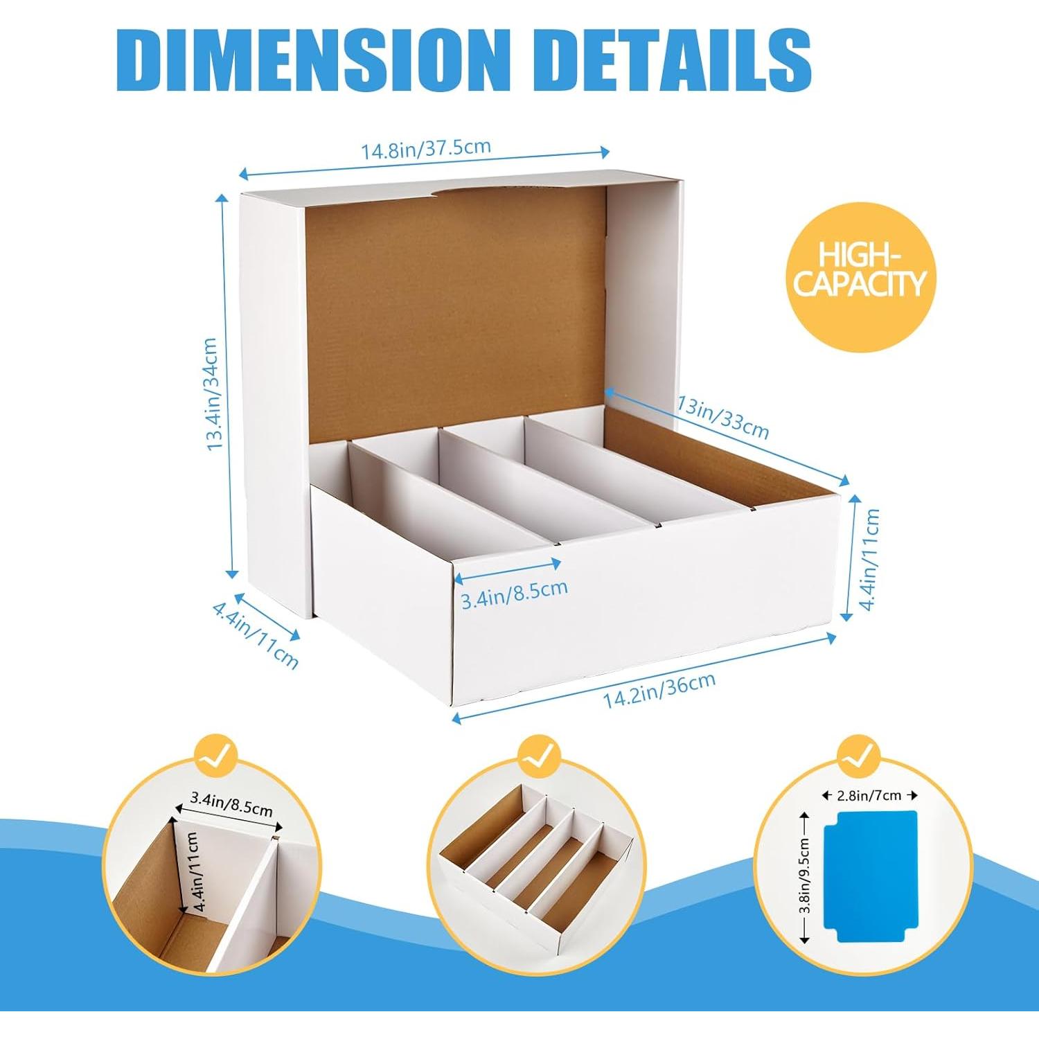 Paquete de 4 cajas de almacenamiento de tarjetas Bentoward