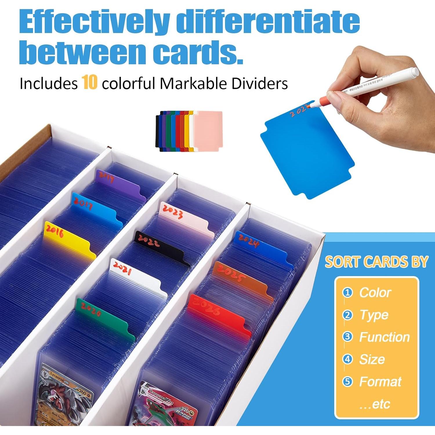 Paquete de 4 cajas de almacenamiento de tarjetas Bentoward