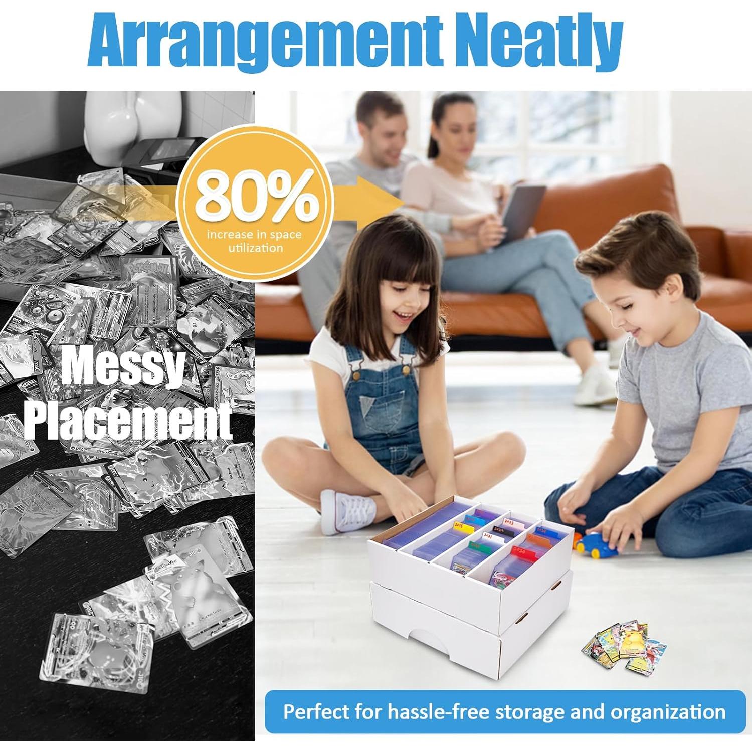 Paquete de 4 cajas de almacenamiento de tarjetas Bentoward