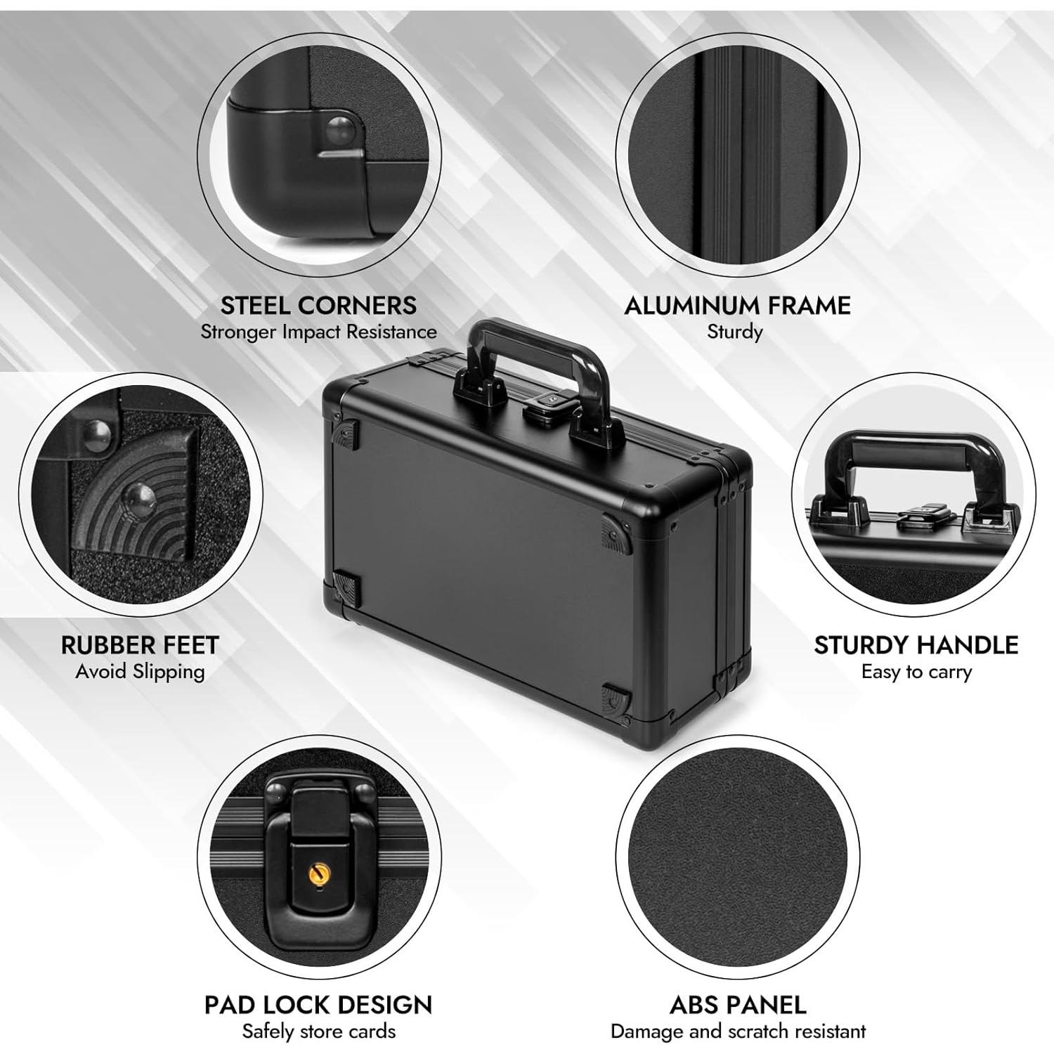 Caja de Almacenamiento de Cartas ULTRGEE 1 Fila Negra 125+ Cartas