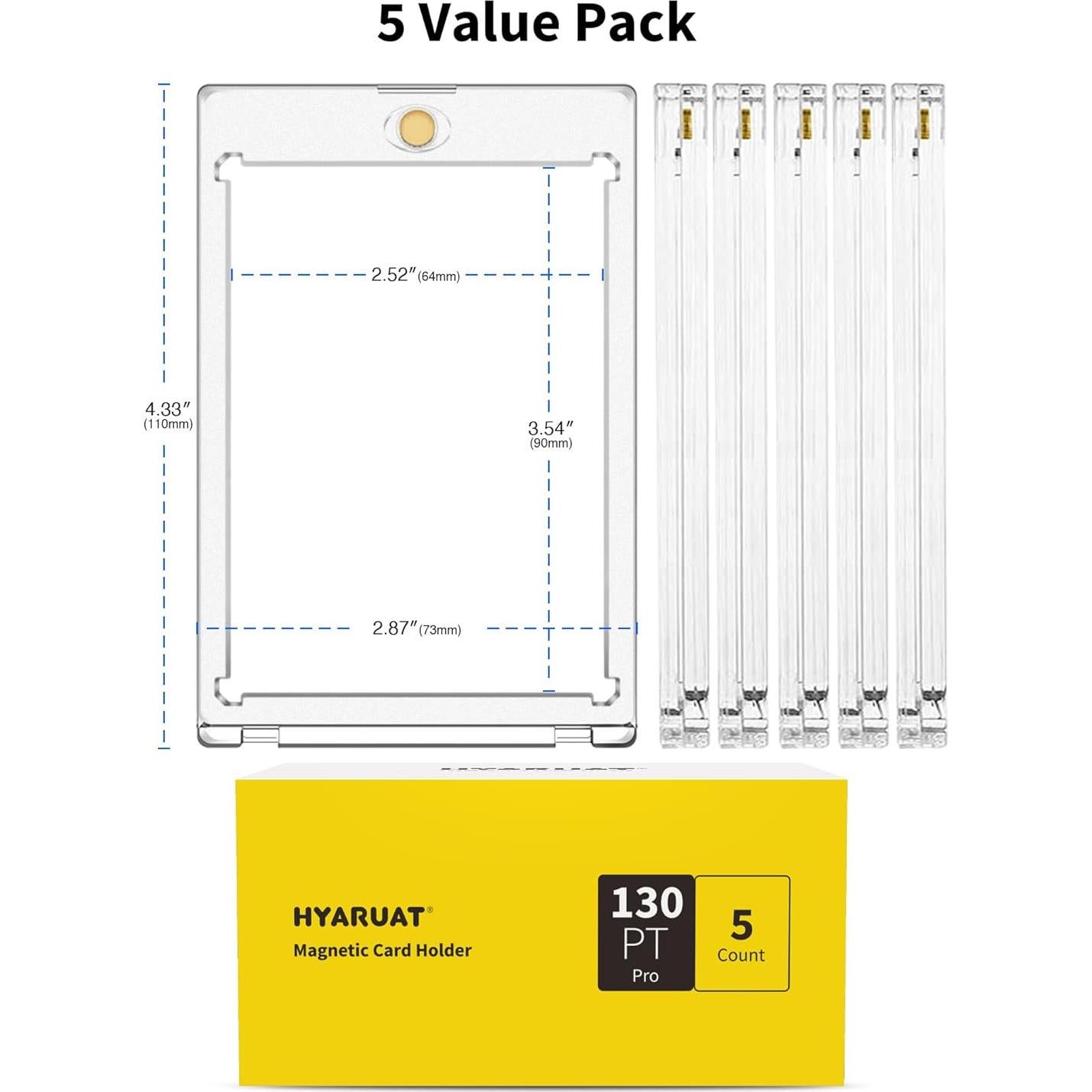 Soportes Magnéticos para Tarjetas de Comercio HYARUAT 130PT - 5 Unidades
