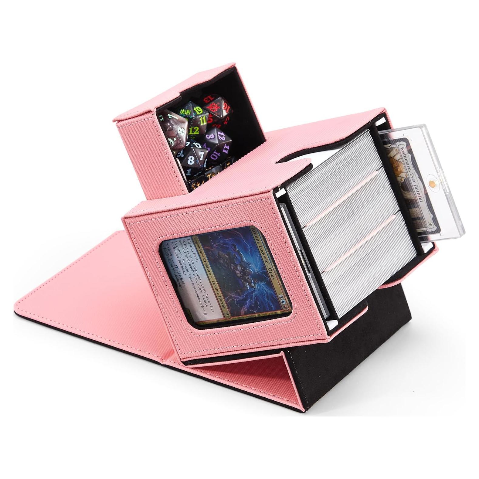 Caja de Barajas MTG Zettokete Rosa y Negro con Pantalla Doble