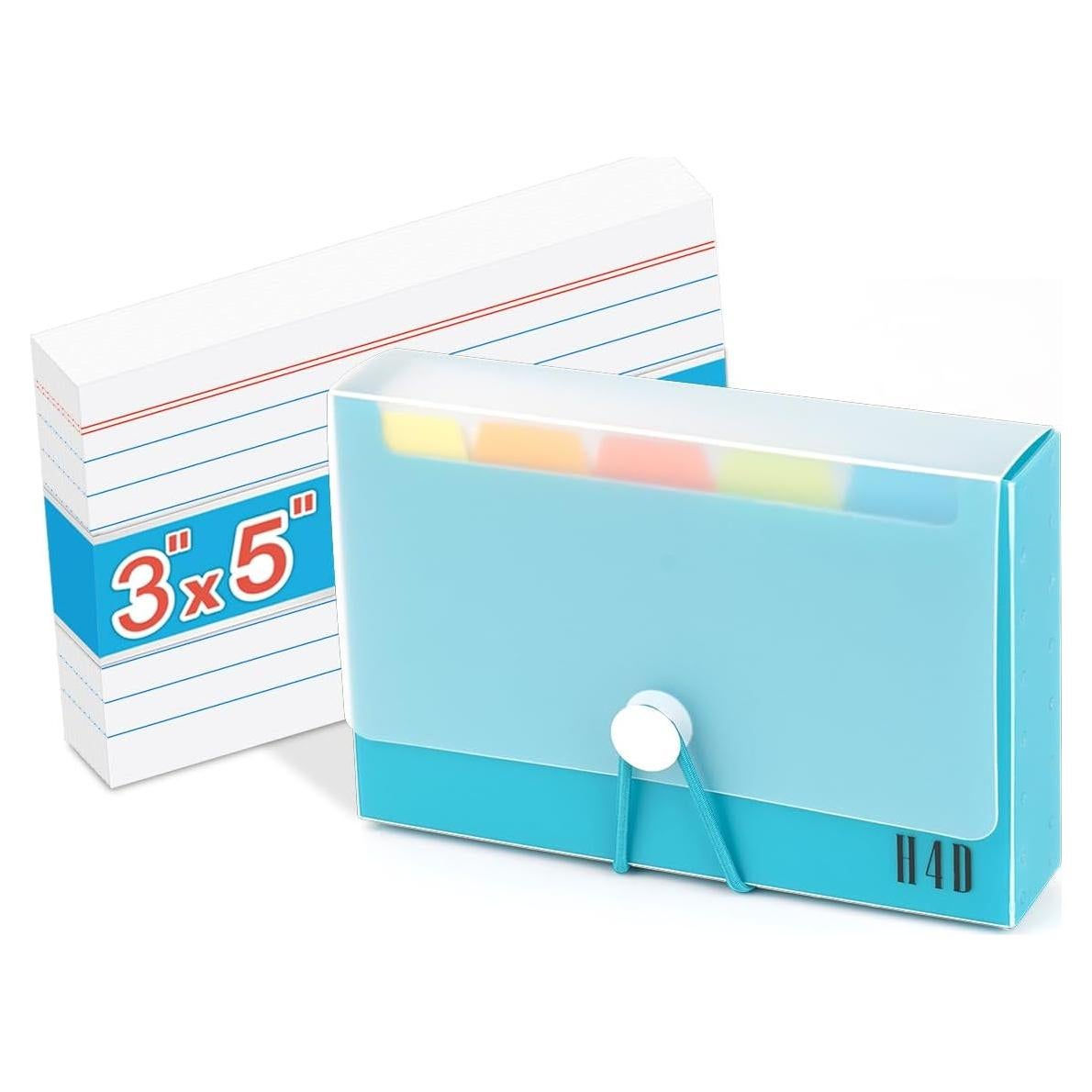 Caja de Tarjetas de Índice H4D con 100 Tarjetas 3x5 Verde