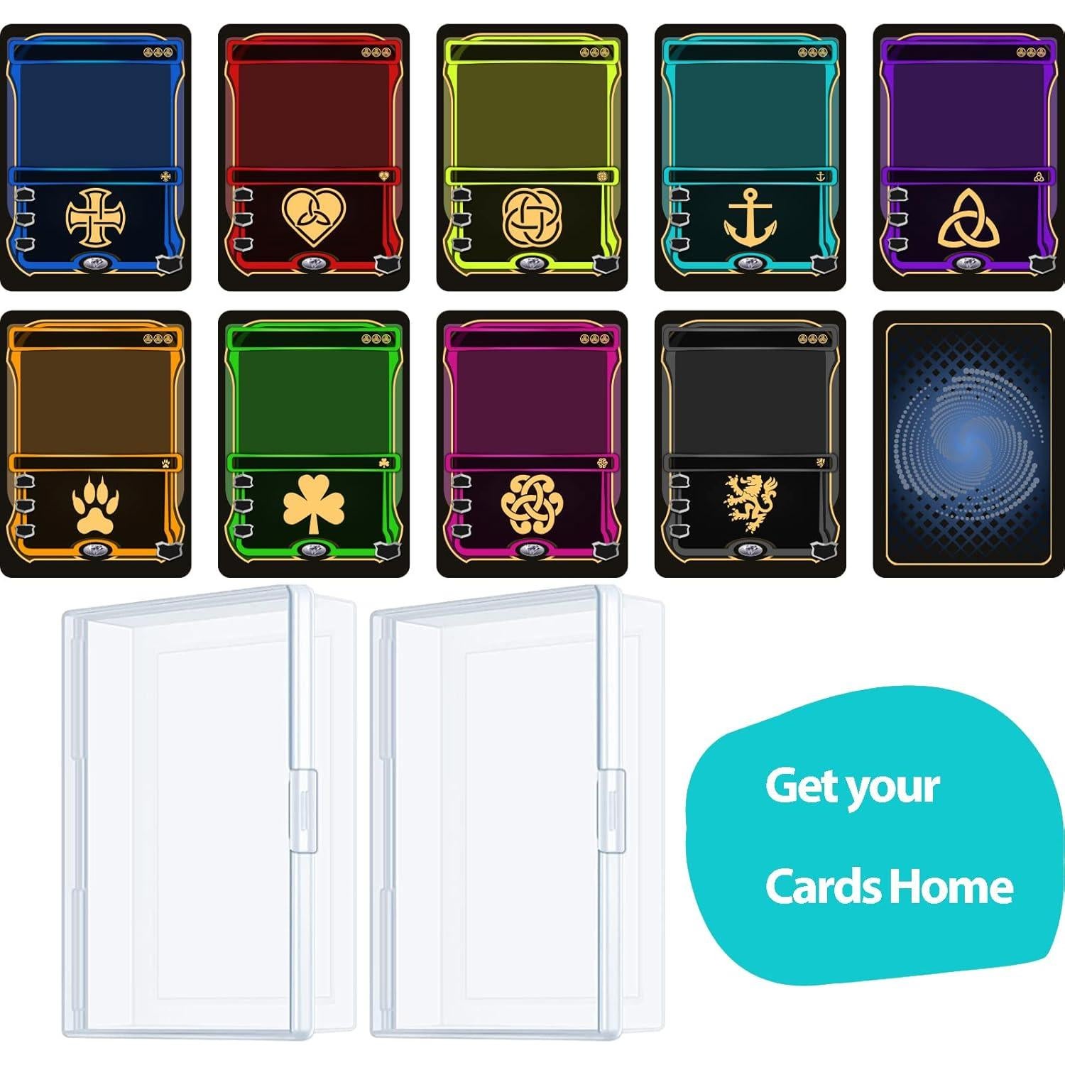 2 Cajas de Almacenamiento de Cartas de Plástico Transparente 92x67x20mm