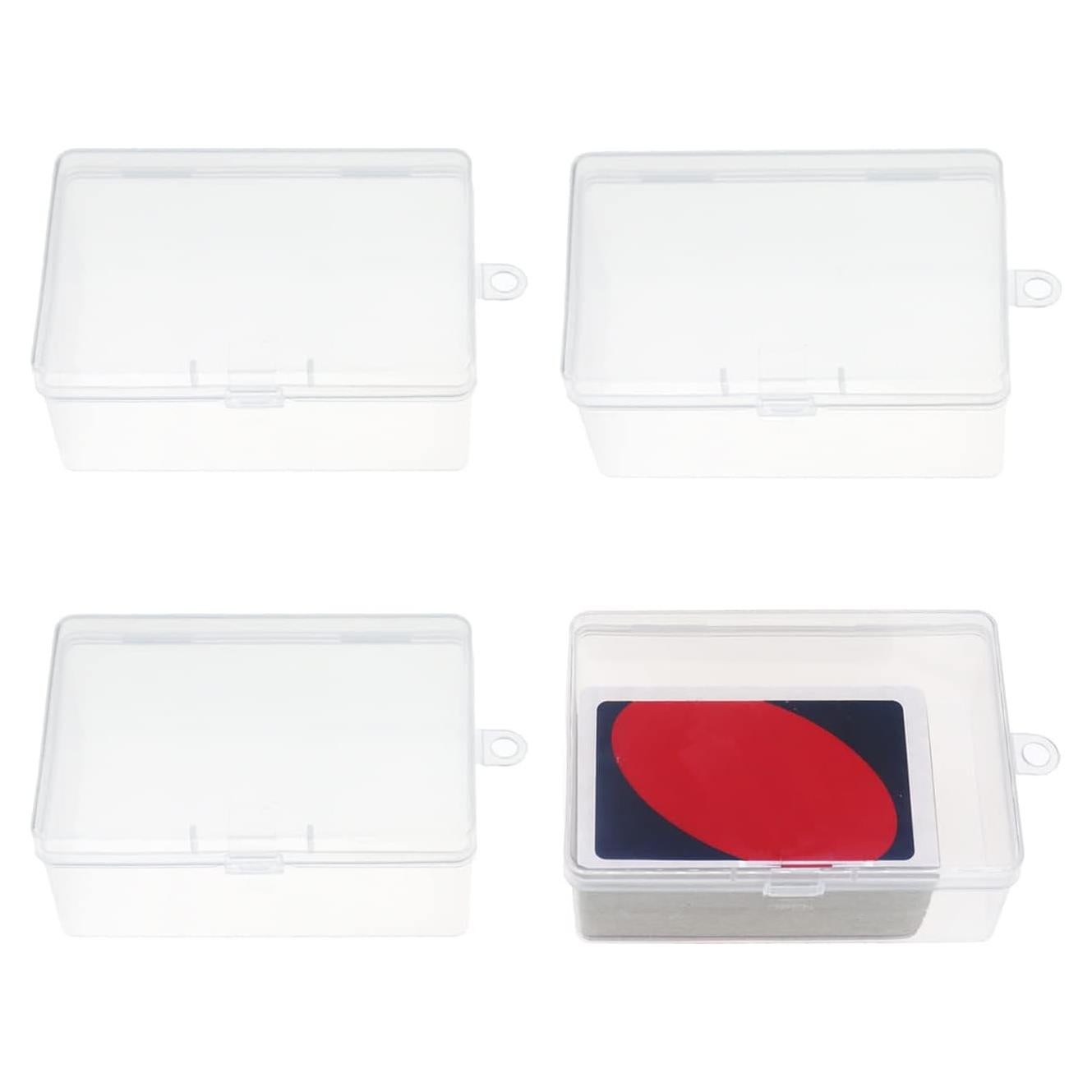 Caja de Almacenamiento para Cartas de UNO Cwdew 4Pcs Transparente