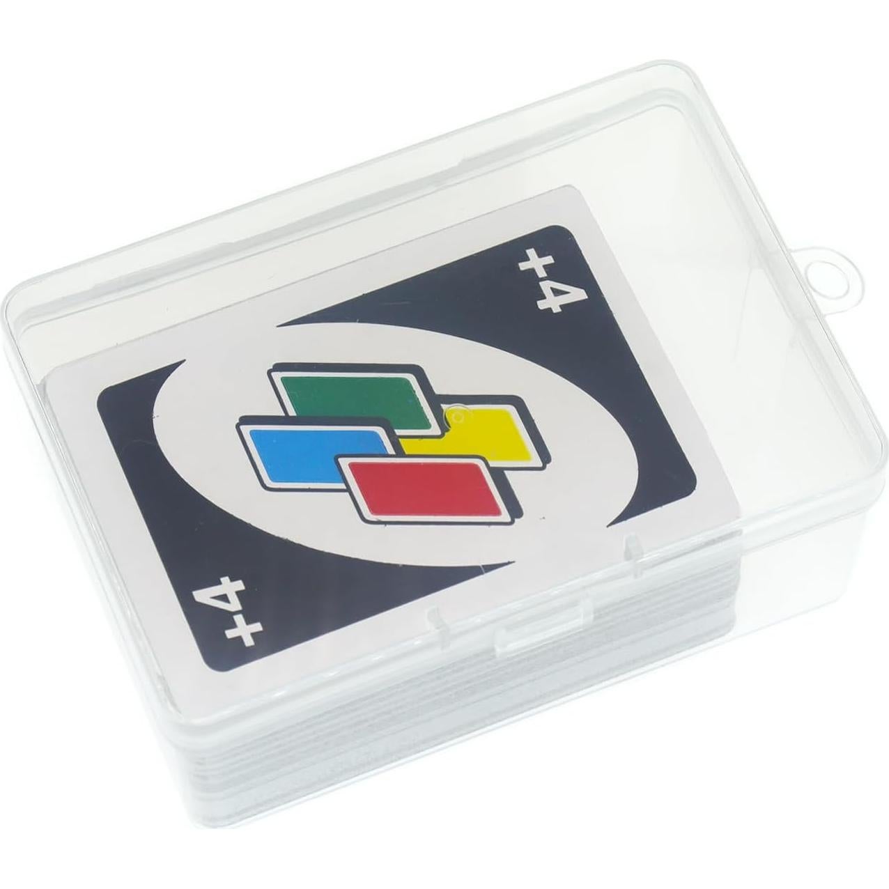 Caja de Almacenamiento para Cartas de UNO Cwdew 4Pcs Transparente