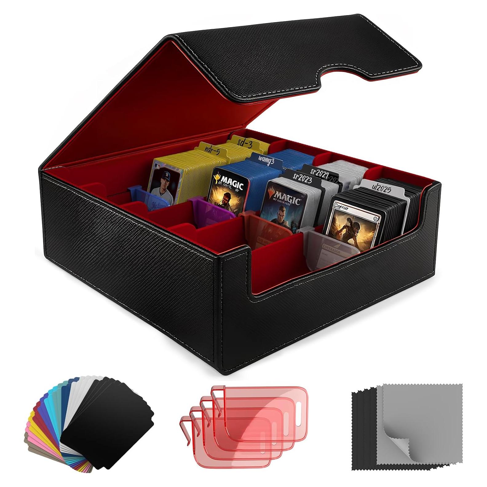 Caja de Almacenamiento de Cartas JNLODGE - 3000+ Cartas, Cuero PU