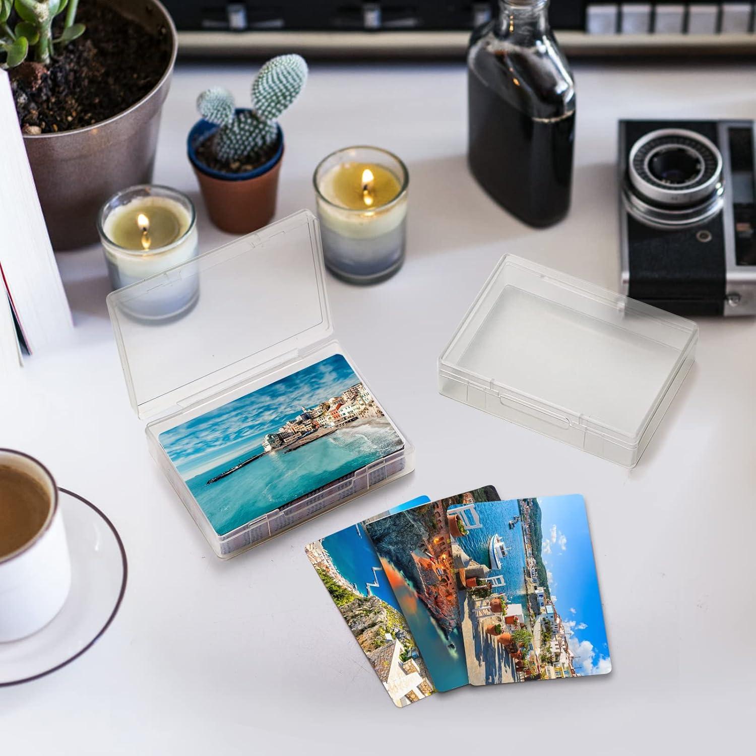 Caja de Almacenamiento Plástica Tebery para 24 Cartas 8.89x6.99cm