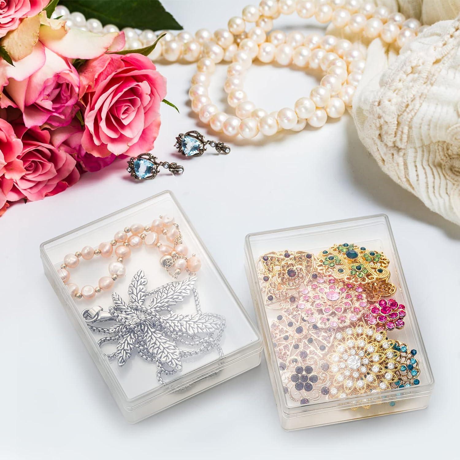 Caja de Almacenamiento Plástica Tebery para 24 Cartas 8.89x6.99cm