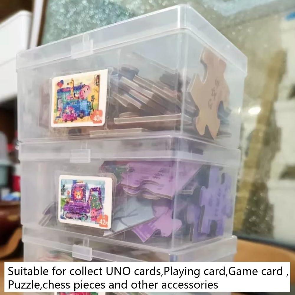 Caja de Almacenamiento de Cartas DKAOVH 4PCS Transparente