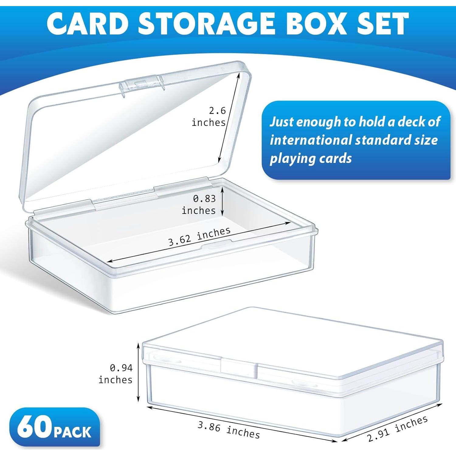 Caja de Almacenamiento de Cartas Vicenpal 60 Pcs Transparente 9.8x7.4 cm