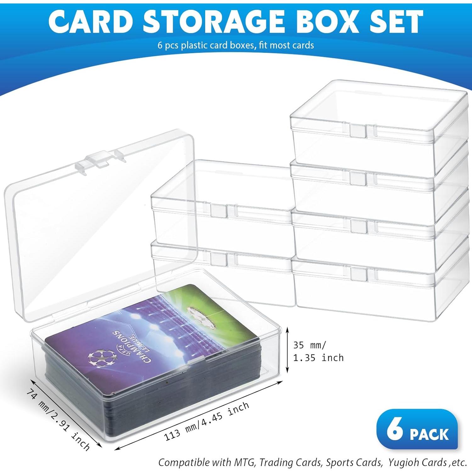 Vicenpal Cajas de Cartas Transparentes 6 Pcs 11.3x7.4x3.4 cm